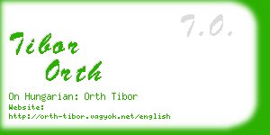 tibor orth business card